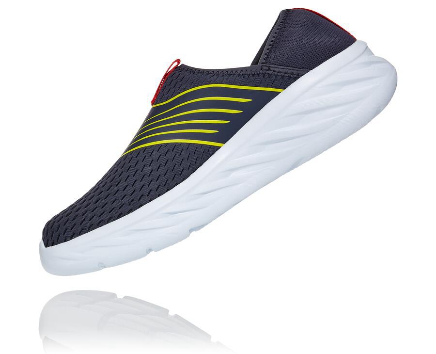 Hoka One One Sandals Mens Navy/White - ORA Recovery - 04189IFKC